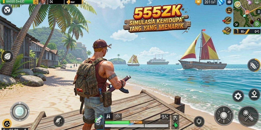 Tampilan gameplay 555ZK yang menakjubkan dan interaktif.