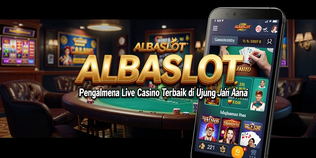 Tampilan gameplay menegangkan di ALBASLOT dengan dealer langsung.