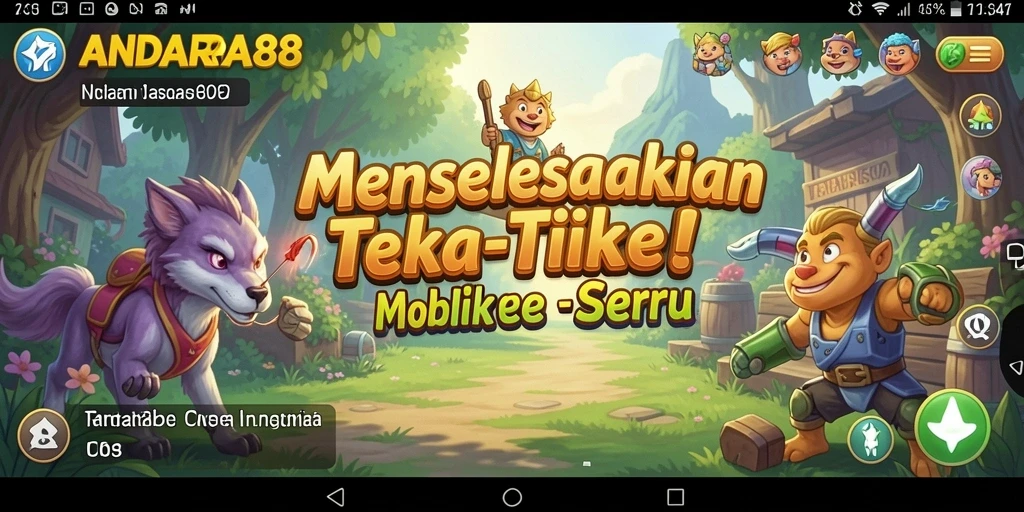 Screenshot gameplay ANDARA88 menampilkan teka-teki seru dan antarmuka yang menarik.