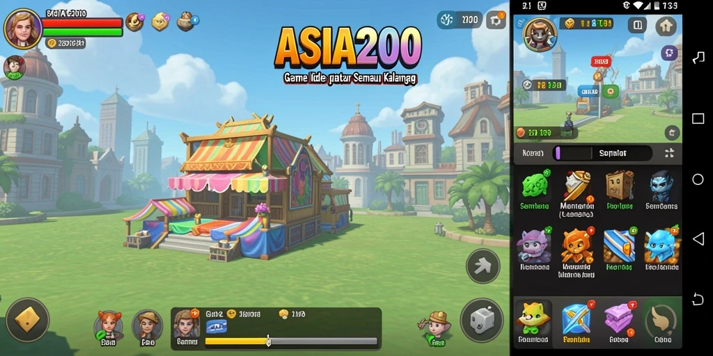 Screenshot gameplay ASIA200 menunjukkan interaksi karakter dalam permainan Idle.