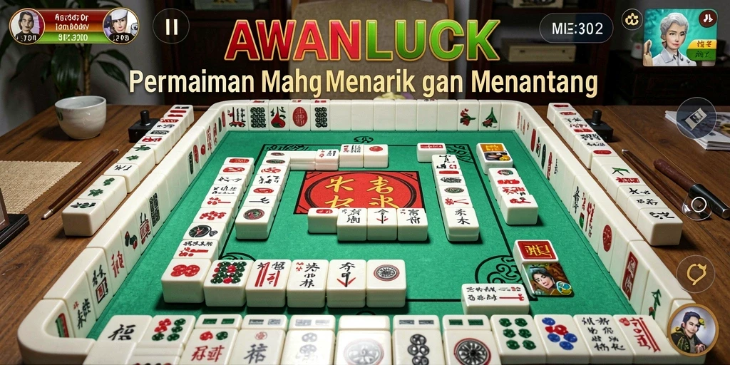 Tampilan menarik AWANLUCK saat bermain Mahjong dengan teman.