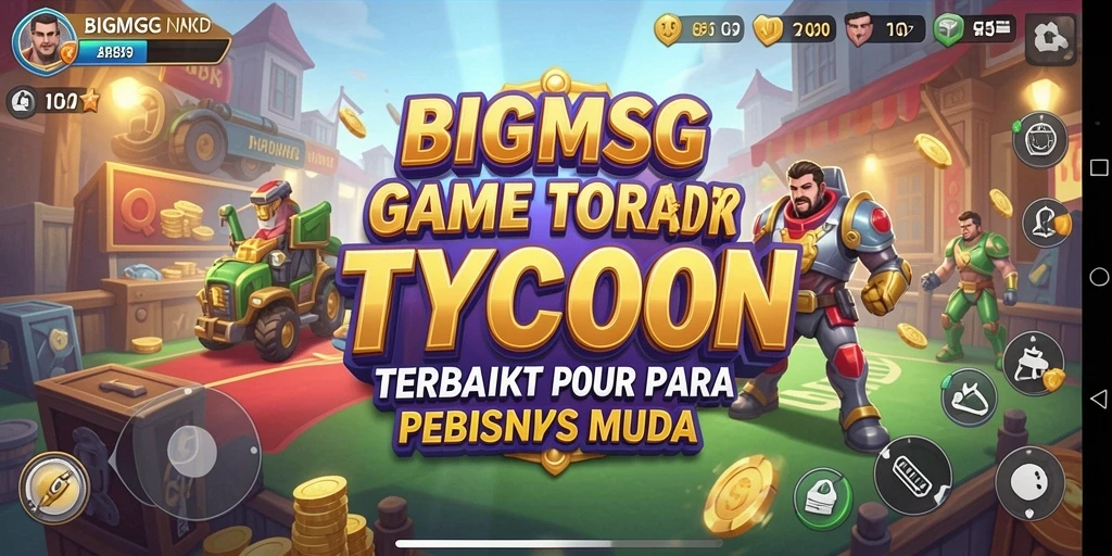 Tampilan screenshot utama BIGMSG menampilkan dinamika gameplay Tycoon yang seru.