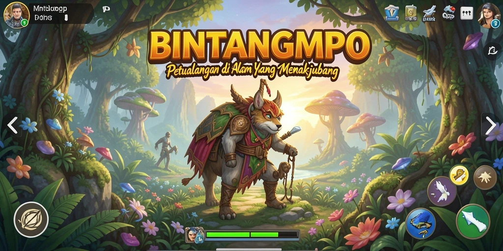Tampilan gameplay BINTANGMPO yang memukau dengan petualangan yang mendebarkan.