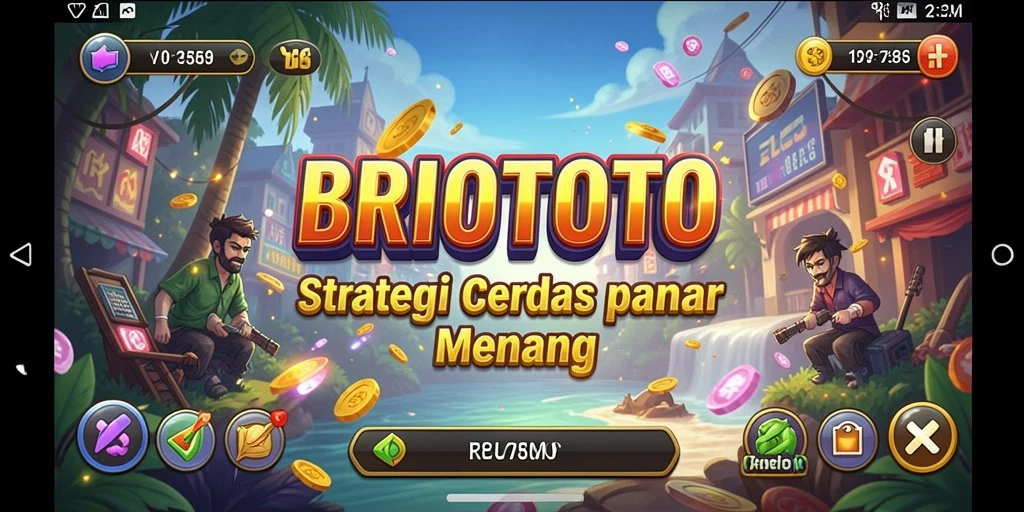 Tangkapan layar BRIOTOTO menampilkan gameplay strategi yang mendebarkan.