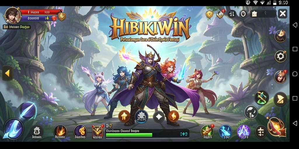 Tampilan gameplay petualangan seru di HIBIKIWIN.