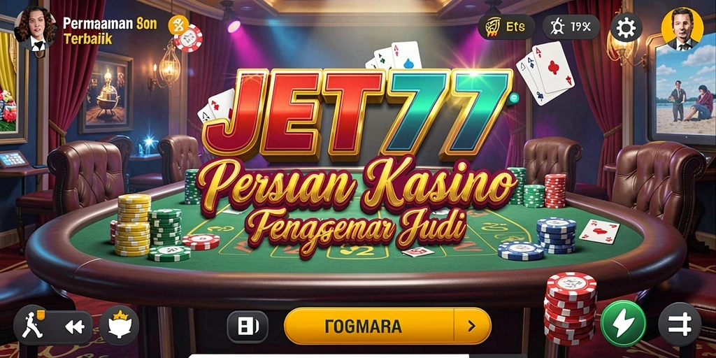 Tampilan gameplay Kasino yang mendebarkan di aplikasi JET77.