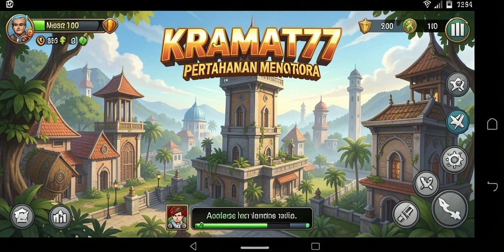 Menampilkan aksi seru pertahanan menara dalam KRAMAT77.