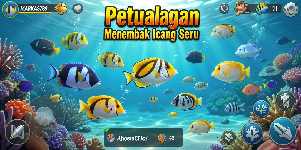 Screenshot MARKAS789 menampilkan aksi menembak ikan yang seru.