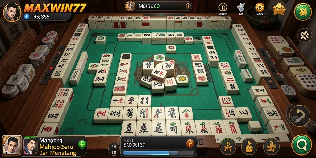 Tampilan menarik dari gameplay Mahjong di MAXWIN77.