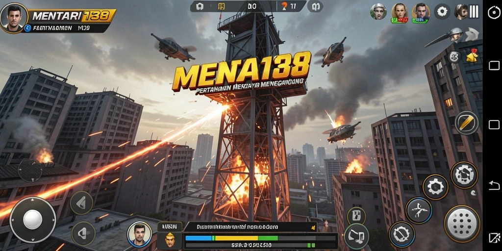 Tangkapan layar menampilkan aksi seru gameplay Tower Defense.