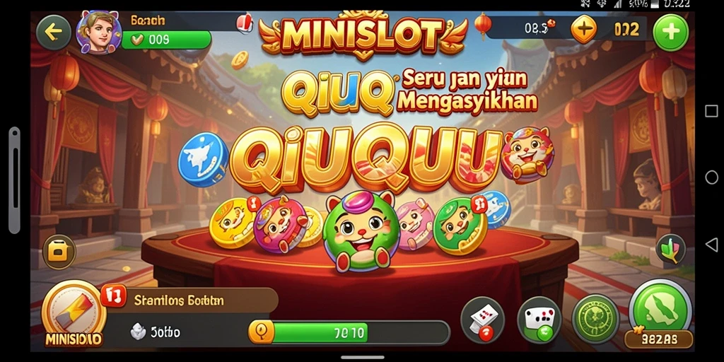 Tampilan gameplay QiuQiu yang menarik dan dinamis.