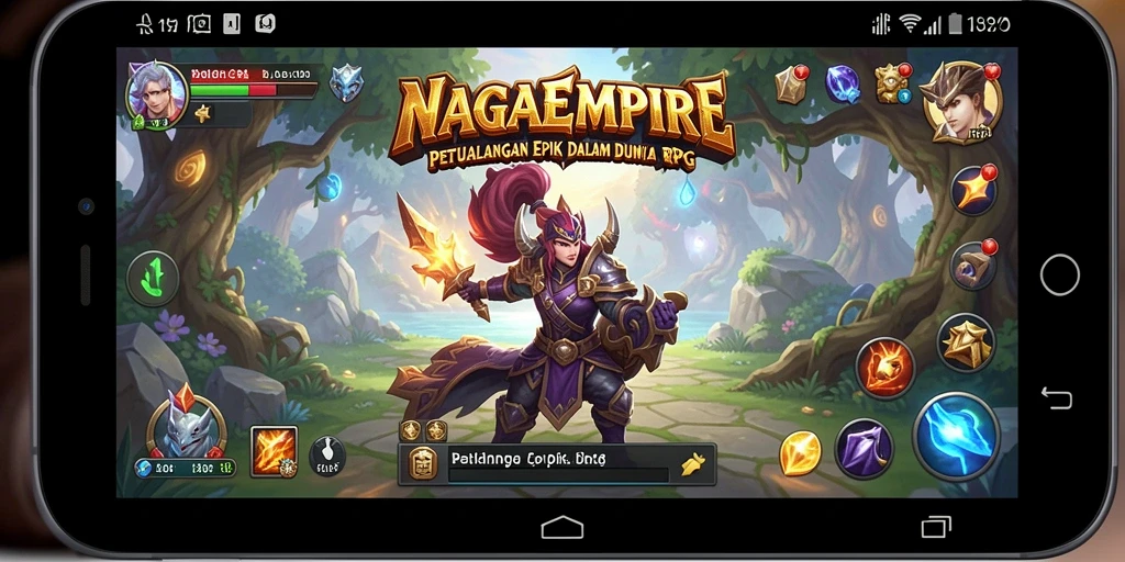 Gameplay seru di NAGAEMPIRE dengan pertarungan epik dan karakter menarik.