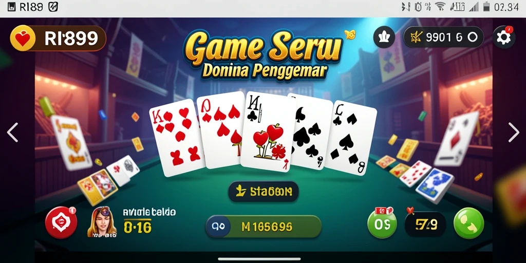 Tampilan utama gameplay Domino yang seru dan menarik.