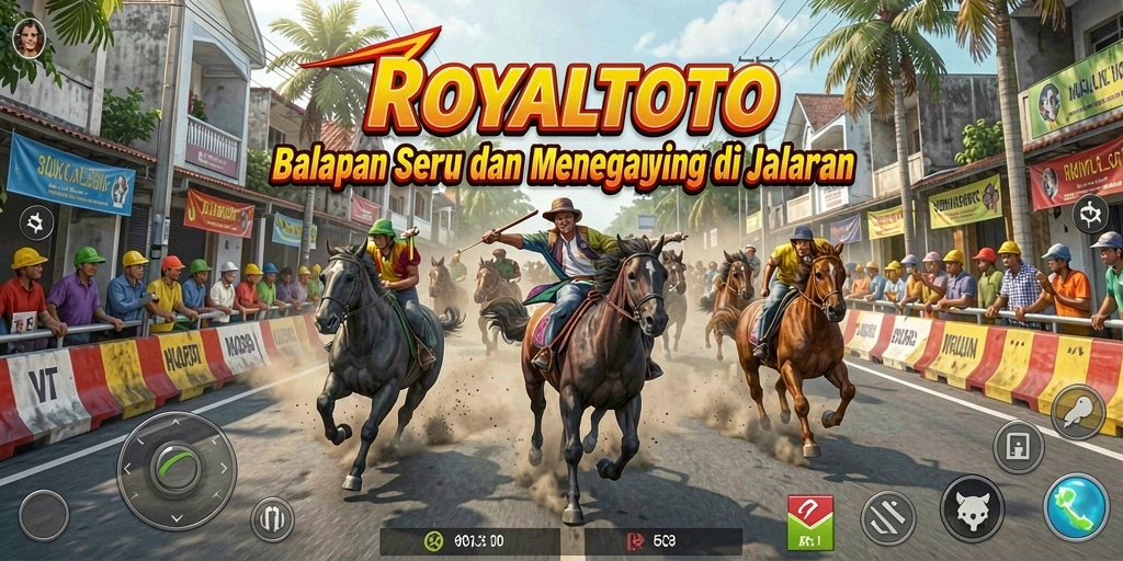 Tampilan menarik dari gameplay balapan di ROYALTOTO.