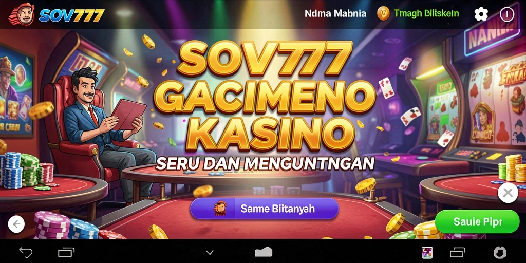 Tampilan gameplay menarik dengan grafis kasino yang menawan.
