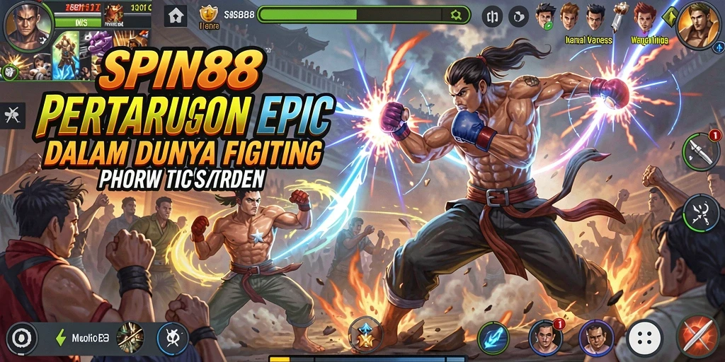 Tampilan gameplay SPIN88 dengan aksi pertarungan seru.