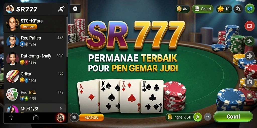 Tangkapan layar SR777 menampilkan aksi seru permainan Poker.