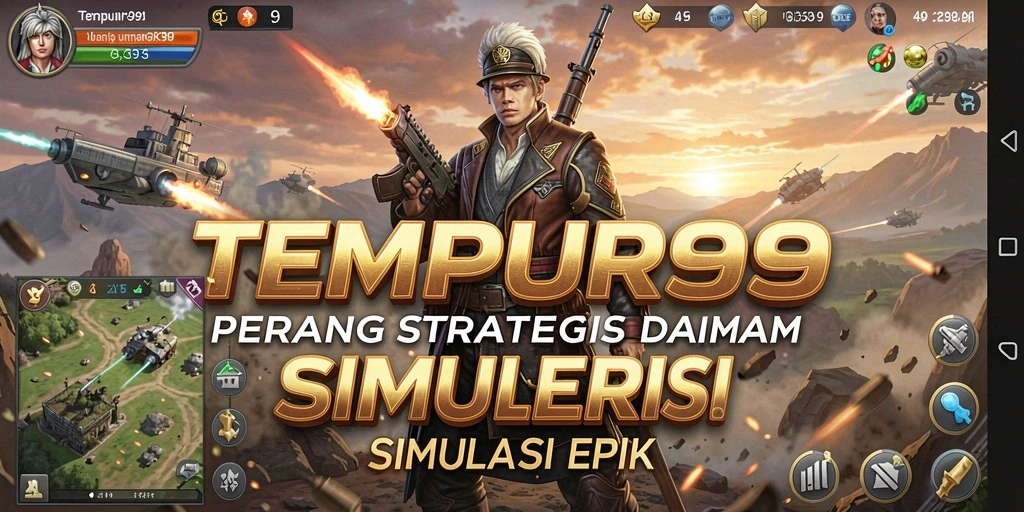 Tampilkan pertempuran seru dengan unit strategis dalam TEMPUR99.