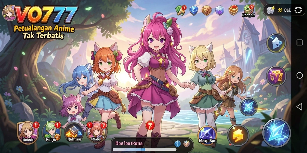 Tampilan gameplay VO777 yang menampilkan serangan karakter Anime yang menakjubkan.
